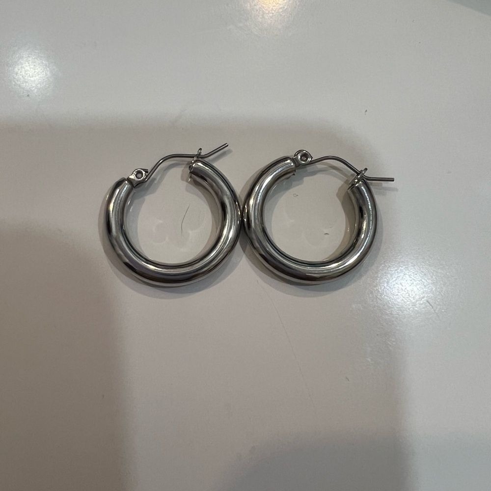 Elegant Silver Hoop Earrings